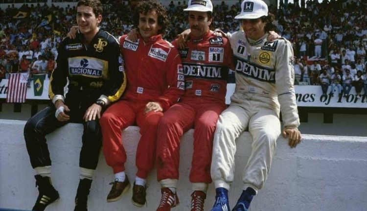 Senna Prost Mansell y Piquet en el Gran Premio de México de 1988